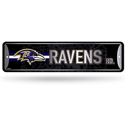 Rico Industries NFL Baltimore Ravens Home Decor Metall-Straßenschild (10,2 x 38,1 cm) – ideal für Zuhause, Büro, Schlafzimmer und Männerhöhle – hergestellt, Silber Rico Industries NFL Baltimore Ravens Home Decor Metall-Straßenschild (10,2 x 38,1 cm) – ideal für Zuhause, Büro, Schlafzimmer und Männerhöhle – hergestellt, Silber