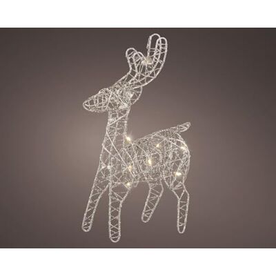 Lumineo LED Rentier 21x12x5cm Metall in Flechtoptik 10 warmweiße Lichter Gold Batteriebetriebene Rentierfigur mit Timer Weihnachtsdeko Winterdeko Tischdeko für Innenbereich Lumineo LED Rentier 21x12x5cm Metall in Flechtoptik 10 warmweiße Lichter Gold Batteriebetriebene Rentierfigur mit Timer Weihnachtsdeko Winterdeko Tischdeko für Innenbereich
