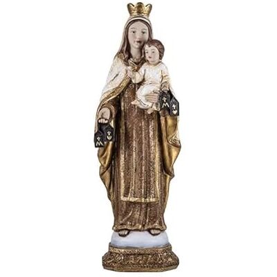 DRW Figur Jungfrau von Carmen, Schutzpatronin der spanischen Marine und der Seeleute aus Kunstharz, handbemalt, geprägter Stil, 31 cm DRW Figur Jungfrau von Carmen, Schutzpatronin der spanischen Marine und der Seeleute aus Kunstharz, handbemalt, geprägter Stil, 31 cm