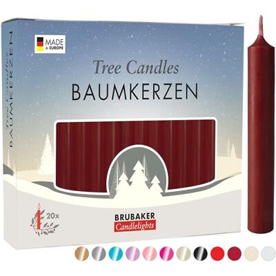 BRUBAKER 200er Pack Baumkerzen Wachs Weihnachtskerzen Dunkelrot Pyramidenkerzen Christbaumkerzen BRUBAKER 200er Pack Baumkerzen Wachs Weihnachtskerzen Dunkelrot Pyramidenkerzen Christbaumkerzen