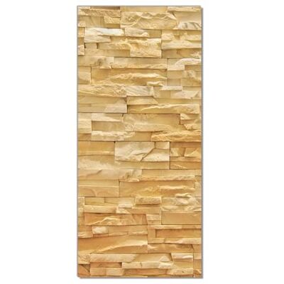Wallario Selbstklebende Türtapete Steinwand gelb-orange Türposter 93 x 205 cm Abwischbar, rückstandsfrei zu entfernen Wallario Selbstklebende Türtapete Steinwand gelb-orange Türposter 93 x 205 cm Abwischbar, rückstandsfrei zu entfernen