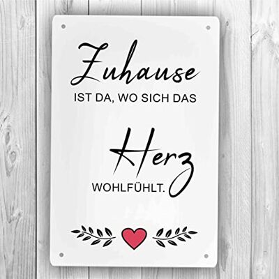Homeyourself Holzschild in 12 x 18 cm Zuhause ist da wo Sich das Herz wohlfühlt Homeyourself Holzschild in 12 x 18 cm Zuhause ist da wo Sich das Herz wohlfühlt