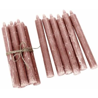 Loberon Kerze 12er Set Bauceau, rosa Rustikales Finish von Hand Veredelt Durchgefärbt & Geruchsneutral Stabkerzen Paraffinwachs Loberon Kerze 12er Set Bauceau, rosa Rustikales Finish von Hand Veredelt Durchgefärbt & Geruchsneutral Stabkerzen Paraffinwachs