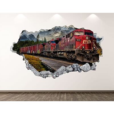 Generic Durchbruch Wandtattoos Alte Eisenbahn Wandtattoo Art Deco 3D Lokomotive Aufkleber Kinderzimmer Aufkleber BL42-55x80cm Generic Durchbruch Wandtattoos Alte Eisenbahn Wandtattoo Art Deco 3D Lokomotive Aufkleber Kinderzimmer Aufkleber BL42-55x80cm