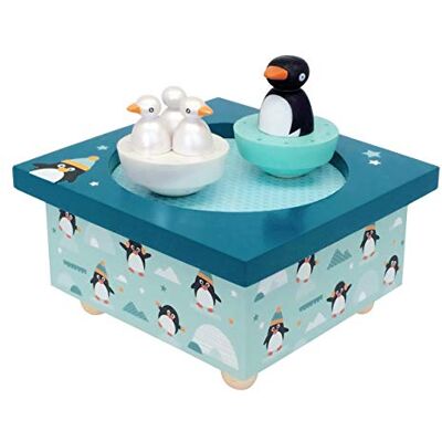 Trousselier 6295008 Spieluhr mit tanzenden Figuren für Kinder, Pinguine, magnetisch, Musikbox, Musikspieluhr Trousselier 6295008 Spieluhr mit tanzenden Figuren für Kinder, Pinguine, magnetisch, Musikbox, Musikspieluhr