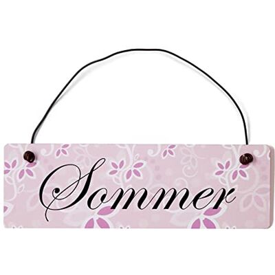 Homeyourself Sommer Dekoschild Türschild rosa mit Draht Homeyourself Sommer Dekoschild Türschild rosa mit Draht