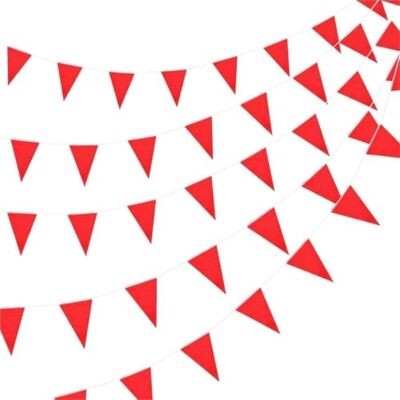 MZSKLW Wimpelkette 5 Stück 10 m Wimpel-Banner-Flaggen String Triangle Bunting Geburtstag Hochzeit Party Dekor(Red Triangle Flags) MZSKLW Wimpelkette 5 Stück 10 m Wimpel-Banner-Flaggen String Triangle Bunting Geburtstag Hochzeit Party Dekor(Red Triangle Flags)