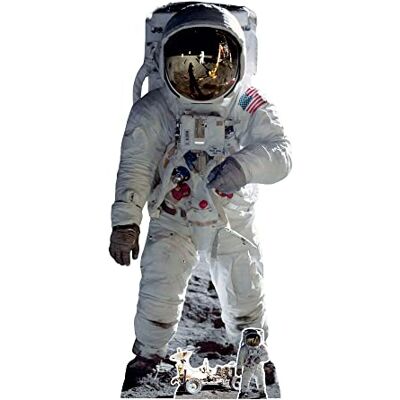 STAR CUTOUTS SC1695 Buzz Aldrin Astronaut Man On Moon Shot Lebensgroßer Pappaufsteller mit kostenlosem Mini-Buggy für Geburtstage und Veranstaltungen, Mehrfarbig, groß STAR CUTOUTS SC1695 Buzz Aldrin Astronaut Man On Moon Shot Lebensgroßer Pappaufsteller mit kostenlosem Mini-Buggy für Geburtstage und Veranstaltungen, Mehrfarbig, groß