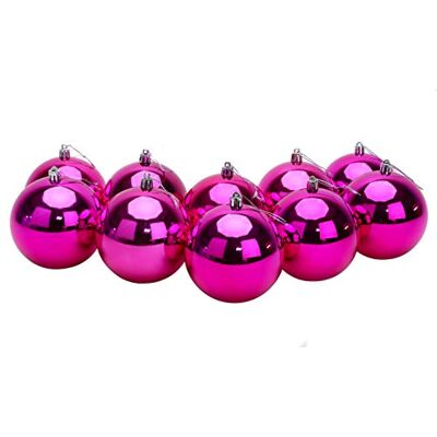 Toyland ® 100 mm extra große Weihnachtskugeln in Hot Pink Toyland ® 100 mm extra große Weihnachtskugeln in Hot Pink