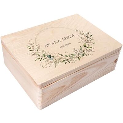 Creative Hochzeitsgeschenke Personalisiert für Brautpaar Kranz Geschenk zur Hochzeit Erinnerungsbox Hochzeit Holzkiste mit Deckel Personalisiertes Hochzeitsgeschenk Farbdruck Creative Hochzeitsgeschenke Personalisiert für Brautpaar Kranz Geschenk zur Hochzeit Erinnerungsbox Hochzeit Holzkiste mit Deckel Personalisiertes Hochzeitsgeschenk Farbdruck