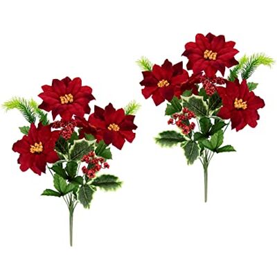 Flair Flower Weihnachtliches Bouquet aus Weihnachtsstern Poinsettia Adventsstern künstlich Christstern Strauß Weihnachtsdeko Blumen Kunstblume Weihnachtsblume Blumendeko Mittelstücke Seidenblumen Dekoblume Flair Flower Weihnachtliches Bouquet aus Weihnachtsstern Poinsettia Adventsstern künstlich Christstern Strauß Weihnachtsdeko Blumen Kunstblume Weihnachtsblume Blumendeko Mittelstücke Seidenblumen Dekoblume