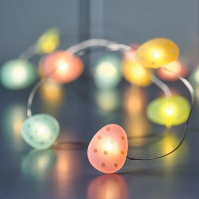 Lights4fun Mikro-Lichterkette Gepunktete Ostereier 20 warmweiße LEDs Batteriebetrieben mit 6h Timer Deko Ostern Frühjahr für Tisch, Fensterbank & Wohnbereich Länge 200 cm Bunt Lights4fun Mikro-Lichterkette Gepunktete Ostereier 20 warmweiße LEDs Batteriebetrieben mit 6h Timer Deko Ostern Frühjahr für Tisch, Fensterbank & Wohnbereich Länge 200 cm Bunt