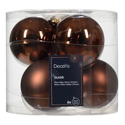 Kaemingk DomoDomo Christbaumkugeln aus Glas, Espressobraun, Ø 8 cm, 6er Set Weihnachtskugeln – Christbaumschmuck für Tannenbaum, Adventskranz und Gestecke – Weihnachtsdeko Kaemingk DomoDomo Christbaumkugeln aus Glas, Espressobraun, Ø 8 cm, 6er Set Weihnachtskugeln – Christbaumschmuck für Tannenbaum, Adventskranz und Gestecke – Weihnachtsdeko