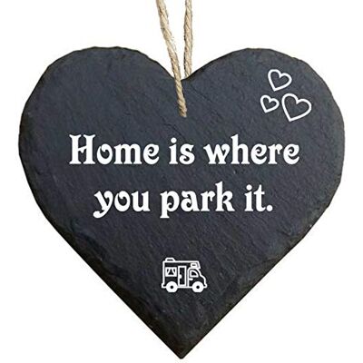 Homeyourself Herz Schieferherz Schiefer Schieferschild 10 x 10 cm Home is Where You Park it schwarz Dekoschild Wandschild Schild Stein Zuhause Homeyourself Herz Schieferherz Schiefer Schieferschild 10 x 10 cm Home is Where You Park it schwarz Dekoschild Wandschild Schild Stein Zuhause