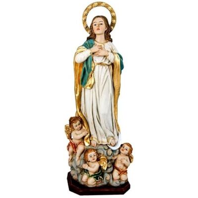 Inmaculada Romero IR Unbefleckte Jungfrauenfigur 43 cm. Skulptur Engel auf Harzbasis Inmaculada Romero IR Unbefleckte Jungfrauenfigur 43 cm. Skulptur Engel auf Harzbasis