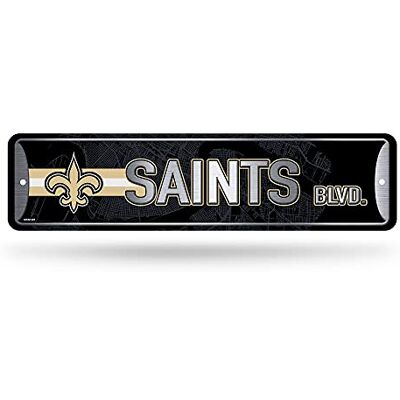 Rico Industries NFL New Orleans Saints Home Decor Metall-Straßenschild (10,2 x 38,1 cm) – ideal für Zuhause, Büro, Schlafzimmer und Männerhöhle – hergestellt Rico Industries NFL New Orleans Saints Home Decor Metall-Straßenschild (10,2 x 38,1 cm) – ideal für Zuhause, Büro, Schlafzimmer und Männerhöhle – hergestellt