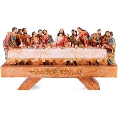 BRUBAKER Das letzte Abendmahl 40 cm Weihnachtsfigur mit handbemalten Figuren Jesus und Seine 12 Jünger am Tisch Abendmahlszene Weihnachtsdeko XL Tischdekoration aus Polyresin BRUBAKER Das letzte Abendmahl 40 cm Weihnachtsfigur mit handbemalten Figuren Jesus und Seine 12 Jünger am Tisch Abendmahlszene Weihnachtsdeko XL Tischdekoration aus Polyresin