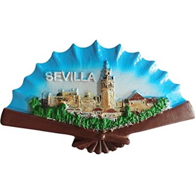 Wedarego Wedare Magnet Sevilla Spanien 3D fächerförmigen Kühlschrankmagnet Souvenir Harz Sammlung, Sevilla Kühlschrankmagnet Geschenk Magnetic Sticker Home Küche Dekoration Wedarego Wedare Magnet Sevilla Spanien 3D fächerförmigen Kühlschrankmagnet Souvenir Harz Sammlung, Sevilla Kühlschrankmagnet Geschenk Magnetic Sticker Home Küche Dekoration