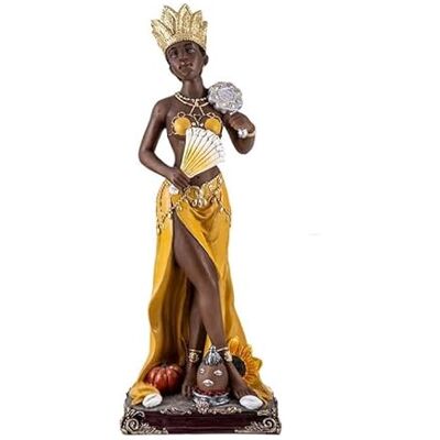 DRW Oshun Oshun Orisha Figur aus Harz, handbemalt, Oxum (30 cm) DRW Oshun Oshun Orisha Figur aus Harz, handbemalt, Oxum (30 cm)
