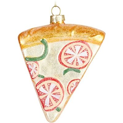 BRUBAKER Pizza Weihnachtskugel aus Glas Handbemalt und Mundgeblasen Christbaumschmuck Pizzastück Lustig Christbaumkugel Figuren Weihnachtsdeko Anhänger Deko Baumkugel BRUBAKER Pizza Weihnachtskugel aus Glas Handbemalt und Mundgeblasen Christbaumschmuck Pizzastück Lustig Christbaumkugel Figuren Weihnachtsdeko Anhänger Deko Baumkugel