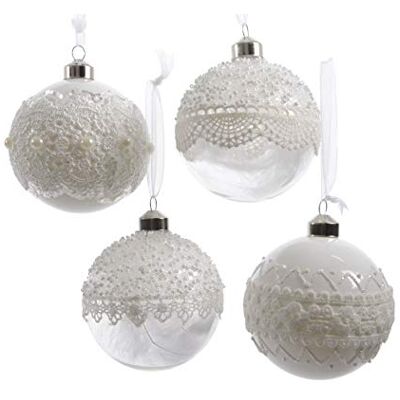 Kaemingk 12 Weihnachtskugeln ( mit Spitze verziert ) 8cm Glas Dekor Set Christbaumkugeln Baumkugeln Baumschmuck Weihnachtsdeko Weihnachten Christbaumschmuck Kugeln Kaemingk 12 Weihnachtskugeln ( mit Spitze verziert ) 8cm Glas Dekor Set Christbaumkugeln Baumkugeln Baumschmuck Weihnachtsdeko Weihnachten Christbaumschmuck Kugeln