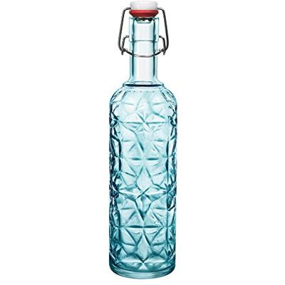 Bormioli Rocco Blaue Glasflasche mit Klemmschloss - 1050ml Bormioli Rocco Blaue Glasflasche mit Klemmschloss - 1050ml