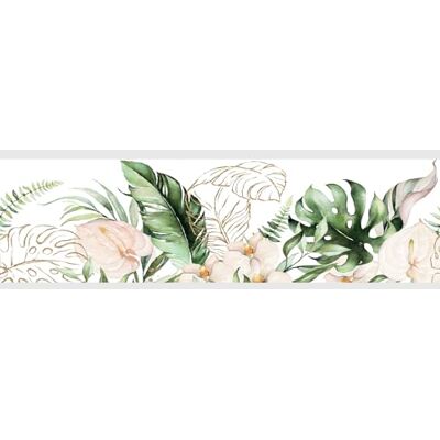 AG Design Selbstklebende Bordüre für Küche, Wohnzimmer, Wand Sticker, Mehrfarbig, 500 x 13,8 cm (Blumen) AG Design Selbstklebende Bordüre für Küche, Wohnzimmer, Wand Sticker, Mehrfarbig, 500 x 13,8 cm (Blumen)