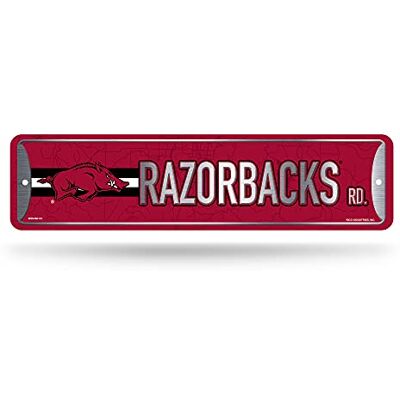 Rico Industries NCAA Arkansas Razorbacks Home Decor Metall Straßenschild (10,2 x 38,1 cm) – ideal für Zuhause, Büro, Schlafzimmer und Männerhöhle – hergestellt Rico Industries NCAA Arkansas Razorbacks Home Decor Metall Straßenschild (10,2 x 38,1 cm) – ideal für Zuhause, Büro, Schlafzimmer und Männerhöhle – hergestellt