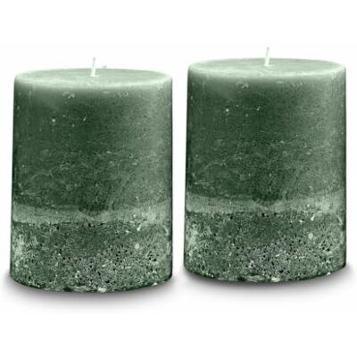 Loberon Kerze 2er Set Oviedo, grün von Hand Gearbeitet Durchgefärbt Lange Brenndauer Geruchslos Stumpenkerzen Paraffinwachs Loberon Kerze 2er Set Oviedo, grün von Hand Gearbeitet Durchgefärbt Lange Brenndauer Geruchslos Stumpenkerzen Paraffinwachs