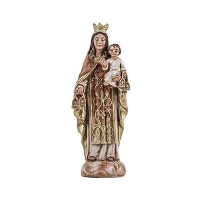 DRW Figur Jungfrau von Carmen, Schutzpatronin der spanischen Marine und der Seeleute aus handbemaltem Harz, hellholzfarben, 13 cm DRW Figur Jungfrau von Carmen, Schutzpatronin der spanischen Marine und der Seeleute aus handbemaltem Harz, hellholzfarben, 13 cm