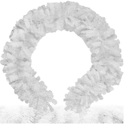 tectake ® Weihnachtsgirlande, Tannengirlande mit 180 Zweigen, Weihnachtsdeko innen, Weihnachtsdeko Outdoor, Weihnachten Deko für Treppengeländer, Deko Girlande, White Christmas Decoration 2,7m, weiß tectake ® Weihnachtsgirlande, Tannengirlande mit 180 Zweigen, Weihnachtsdeko innen, Weihnachtsdeko Outdoor, Weihnachten Deko für Treppengeländer, Deko Girlande, White Christmas Decoration 2,7m, weiß
