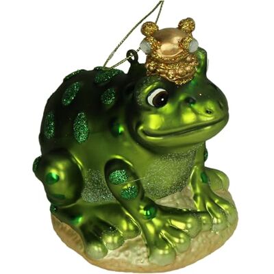 HD Collection Christbaumschmuck Glas 10cm Froschkönig Figur zum Aufhängen handbemalt & mit Glitzer Weihnachtsbaum Anhänger für Weihnachten Christbaumanhänger & Weihnachtsbaumschmuck Grün HD Collection Christbaumschmuck Glas 10cm Froschkönig Figur zum Aufhängen handbemalt & mit Glitzer Weihnachtsbaum Anhänger für Weihnachten Christbaumanhänger & Weihnachtsbaumschmuck Grün