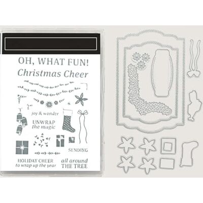 Aruieys Klarstempel & Metallstanzen Set, Weihnachten 2026 Neu Halloween, DIY Scrapbooking Basteln für Geburtstag‑ und Feiertags‑Grußkarten Aruieys Klarstempel & Metallstanzen Set, Weihnachten 2026 Neu Halloween, DIY Scrapbooking Basteln für Geburtstag‑ und Feiertags‑Grußkarten
