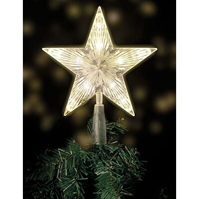 Spetebo Weihnachtsbaumspitze mit 10 LED mit Timer/Batterie 18 x 22 cm beleuchtete Christbaumspitze in warmweiß Weihnachtsbaum Stern Spitze Baumspitze Spetebo Weihnachtsbaumspitze mit 10 LED mit Timer/Batterie 18 x 22 cm beleuchtete Christbaumspitze in warmweiß Weihnachtsbaum Stern Spitze Baumspitze