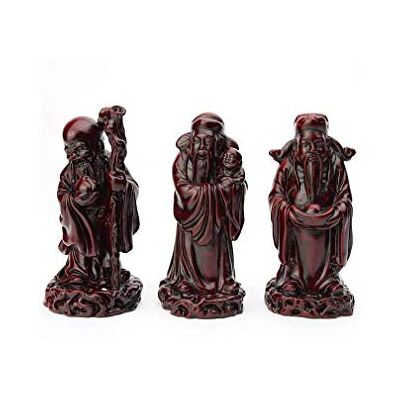 lachineuse 3 Figuren Götter Fuk – Figuren Fuk, LUK und Sau – Farbe Rot – 11,5 cm Höhe – chinesische Deko – Dekoration Feng Shui für Haus, Büro, Innen – Geschenkidee China lachineuse 3 Figuren Götter Fuk – Figuren Fuk, LUK und Sau – Farbe Rot – 11,5 cm Höhe – chinesische Deko – Dekoration Feng Shui für Haus, Büro, Innen – Geschenkidee China