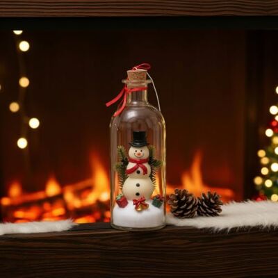 Nuvatrix Nachtlicht mit beschreibbarer Nachricht, Weihnachtsbaumschmuck, LED-beleuchtete Wunschflasche Dekoration mit Weihnachtsmann-Baum-Szene, kreative festliche Tischdekoration Nuvatrix Nachtlicht mit beschreibbarer Nachricht, Weihnachtsbaumschmuck, LED-beleuchtete Wunschflasche Dekoration mit Weihnachtsmann-Baum-Szene, kreative festliche Tischdekoration