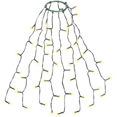 SALCAR Weihnachtsbaum Lichterkette 0,6m 48er LED Überwurf Warmweiß Mit Ring & 8 Girlanden, für 60-90cm Kleine Tannenbaum, Wasserdicht, 8 Modi, Timer & Memory, Innenbereich SALCAR Weihnachtsbaum Lichterkette 0,6m 48er LED Überwurf Warmweiß Mit Ring & 8 Girlanden, für 60-90cm Kleine Tannenbaum, Wasserdicht, 8 Modi, Timer & Memory, Innenbereich