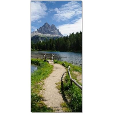 Wallario Selbstklebende Türtapete See in Berglandschaft Türposter 93 x 205 cm Abwischbar, rückstandsfrei zu entfernen Wallario Selbstklebende Türtapete See in Berglandschaft Türposter 93 x 205 cm Abwischbar, rückstandsfrei zu entfernen