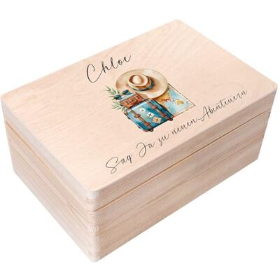 Creative Personalisierte Erinnerungsbox Reise Andenken Holzkiste mit Deckel 30 x 20 x 14 cm Geschenkidee Geburtstag Ostern Aufbewahrungsbox für Urlaubsfotos Souvenirs Memory Box Creative Personalisierte Erinnerungsbox Reise Andenken Holzkiste mit Deckel 30 x 20 x 14 cm Geschenkidee Geburtstag Ostern Aufbewahrungsbox für Urlaubsfotos Souvenirs Memory Box