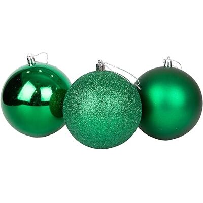 SHATCHI 10 cm/3 Stück Weihnachtskugeln, bruchsicher, dunkelgrün, Weihnachtsbaumschmuck, Kugel, Ornamente, Kugeln, Weihnachtsdekoration, Urlaubsdekoration, glänzend, matt, glitzernd SHATCHI 10 cm/3 Stück Weihnachtskugeln, bruchsicher, dunkelgrün, Weihnachtsbaumschmuck, Kugel, Ornamente, Kugeln, Weihnachtsdekoration, Urlaubsdekoration, glänzend, matt, glitzernd