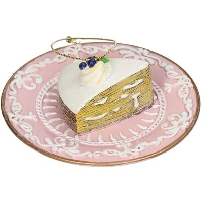 HD Collection Christbaumschmuck 9,5cm Keramik Kuchenstück Figur zum Aufhängen handbemalt & mit Glitzer Weihnachtsbaum Anhänger für Weihnachten Christbaumanhänger & Weihnachtsbaumschmuck Kuchen Torte Rosa HD Collection Christbaumschmuck 9,5cm Keramik Kuchenstück Figur zum Aufhängen handbemalt & mit Glitzer Weihnachtsbaum Anhänger für Weihnachten Christbaumanhänger & Weihnachtsbaumschmuck Kuchen Torte Rosa