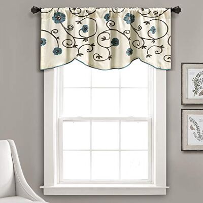 Lush Decor Royal Garden Fenster Behandlung Querbehang, blau Lush Decor Royal Garden Fenster Behandlung Querbehang, blau