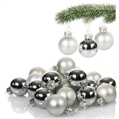 com-four ® 20x Mini-Christbaumkugeln aus Glas, kleine Weihnachtskugeln Baumschmuck für den Weihnachtsbaum Ø 3 cm com-four ® 20x Mini-Christbaumkugeln aus Glas, kleine Weihnachtskugeln Baumschmuck für den Weihnachtsbaum Ø 3 cm