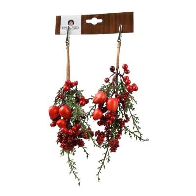 Decoris Künstliche Zweige mit Clip 25cm Beeren und Hagebutten 2er Set Grün Rot Dekorative Kunstzweige für die Weihnachts- und Winterzeit Dekozweige Weihnachten Adventsdeko Winterdeko Decoris Künstliche Zweige mit Clip 25cm Beeren und Hagebutten 2er Set Grün Rot Dekorative Kunstzweige für die Weihnachts- und Winterzeit Dekozweige Weihnachten Adventsdeko Winterdeko