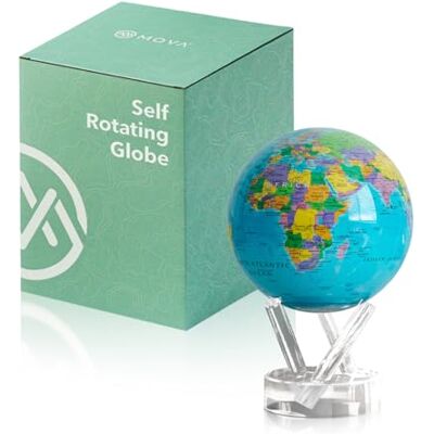 MOVA Globus Ozeanblau Politisch Klassik (4,5") – Rotierender Weltglobus mit Länderkarte, Solarbetrieben Globus ohne Batterien Deko Globus für Büro, Wohnzimmer & Geschenk 11.5 CM MOVA Globus Ozeanblau Politisch Klassik (4,5") – Rotierender Weltglobus mit Länderkarte, Solarbetrieben Globus ohne Batterien Deko Globus für Büro, Wohnzimmer & Geschenk 11.5 CM