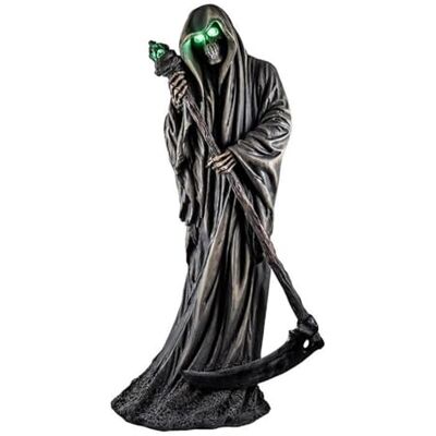 Inmaculada Romero IR Santa Muerte-Figur 68 cm. mit Lichtbild schwarzem Harz Inmaculada Romero IR Santa Muerte-Figur 68 cm. mit Lichtbild schwarzem Harz