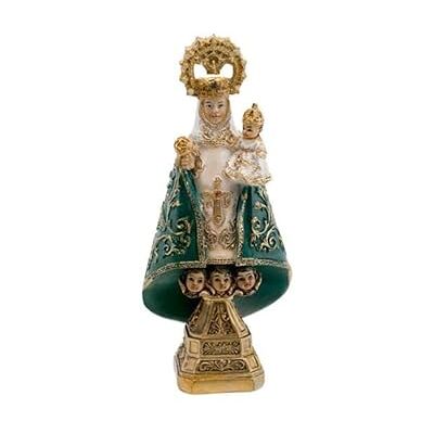 DRW Figur Jungfrau von Covadonga Grün Harz handbemalt, 12 cm DRW Figur Jungfrau von Covadonga Grün Harz handbemalt, 12 cm