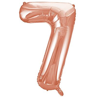 Unique Riesenzahl 7 Luftballon 86 cm Roségold Unique Riesenzahl 7 Luftballon 86 cm Roségold