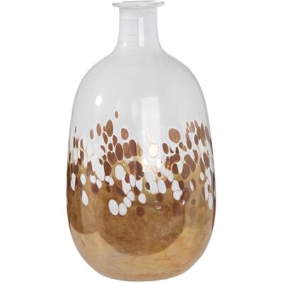 Glas Art Vase Vesuvio weiß Glas durchgefärbt Höhe 33cm wasserdichte Tischvase Glas Art Vase Vesuvio weiß Glas durchgefärbt Höhe 33cm wasserdichte Tischvase