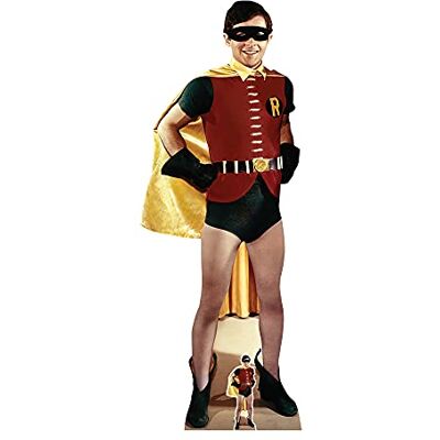 STAR CUTOUTS SC1662 Robin 1966 Burt Ward Pappaufsteller in Lebensgröße, Retro-Superhelden-Party-Dekoration, Rotkehlchen-Retro STAR CUTOUTS SC1662 Robin 1966 Burt Ward Pappaufsteller in Lebensgröße, Retro-Superhelden-Party-Dekoration, Rotkehlchen-Retro
